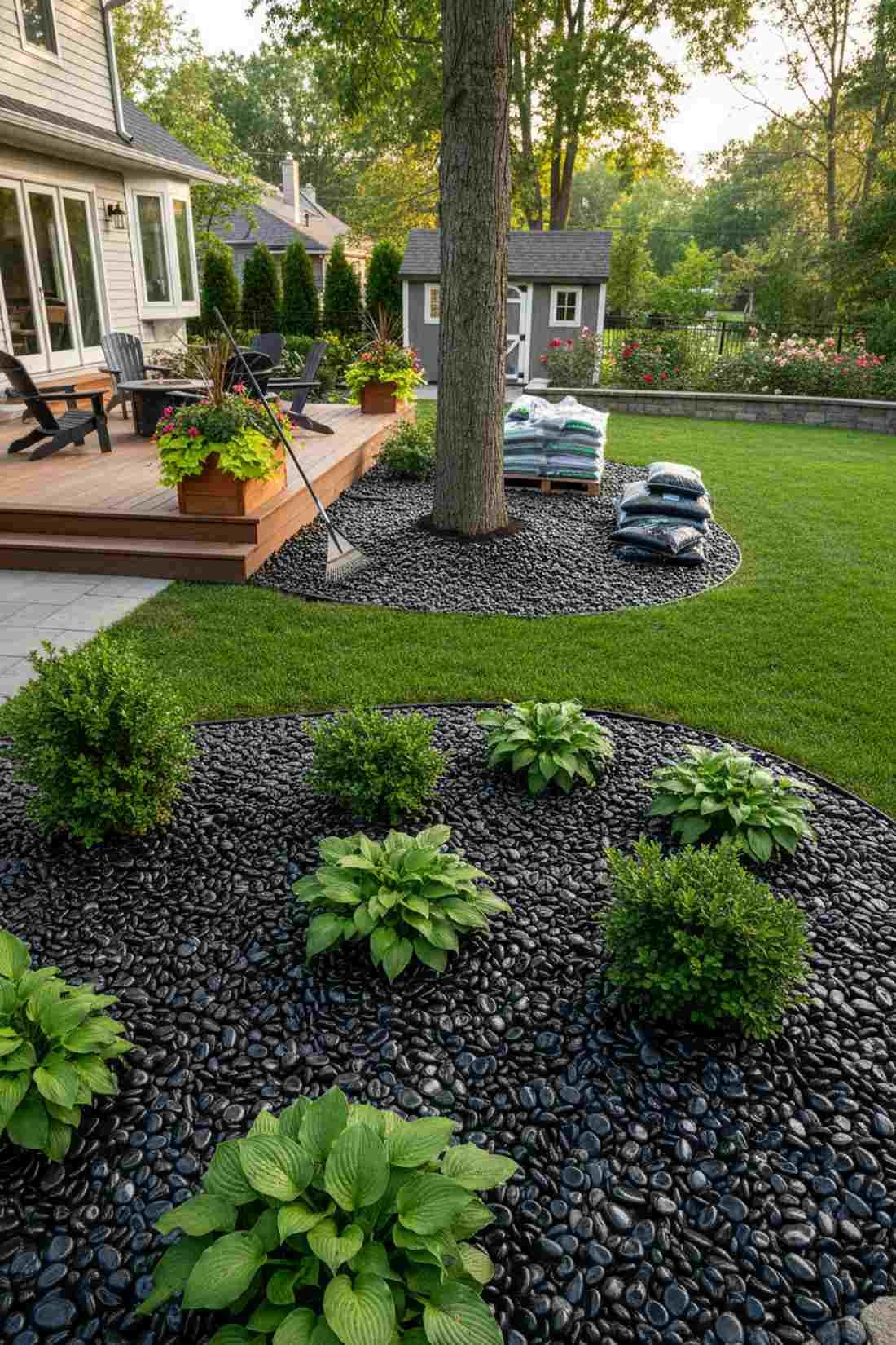 decorative mulch layers