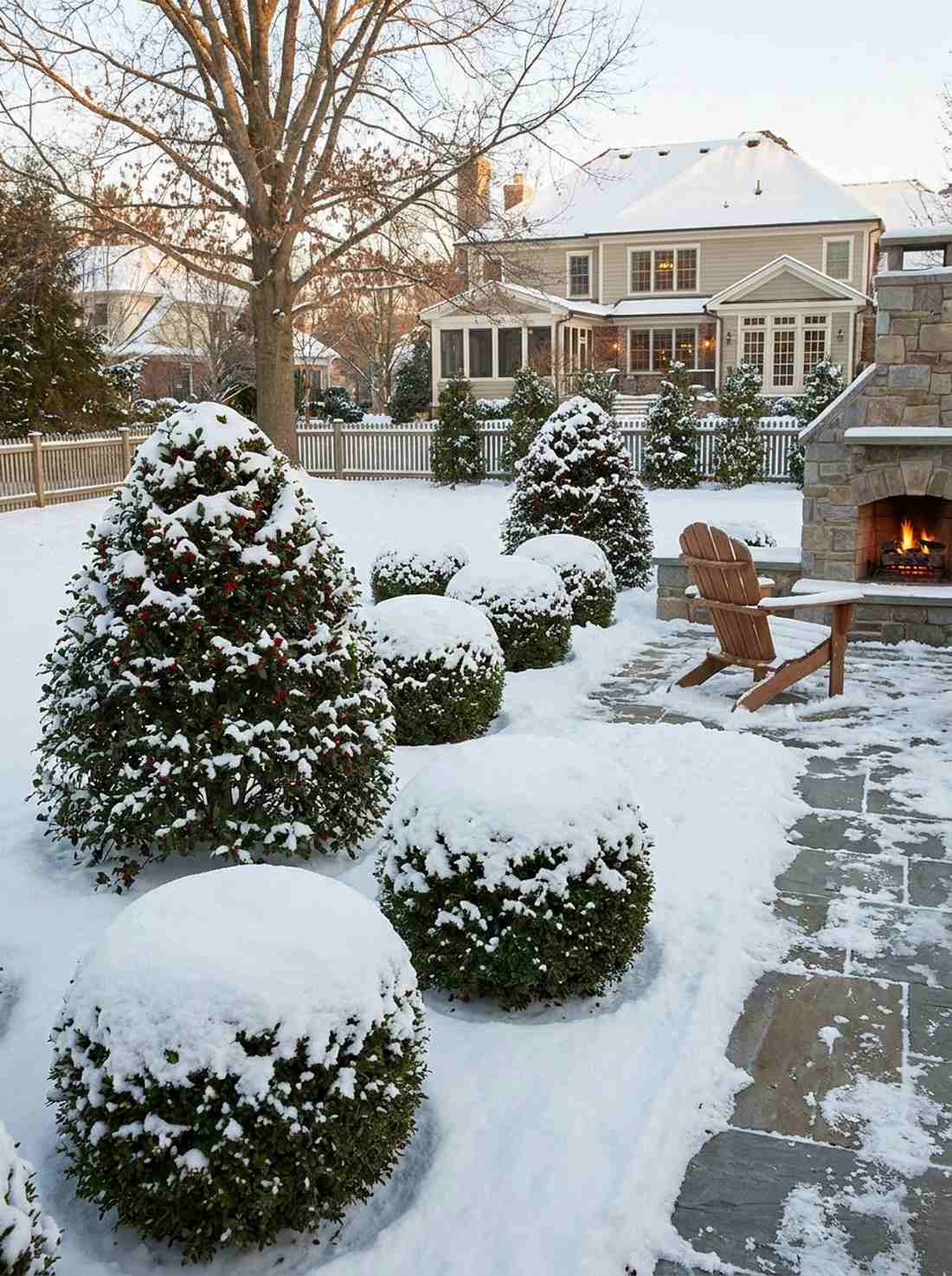 evergreen structure planting