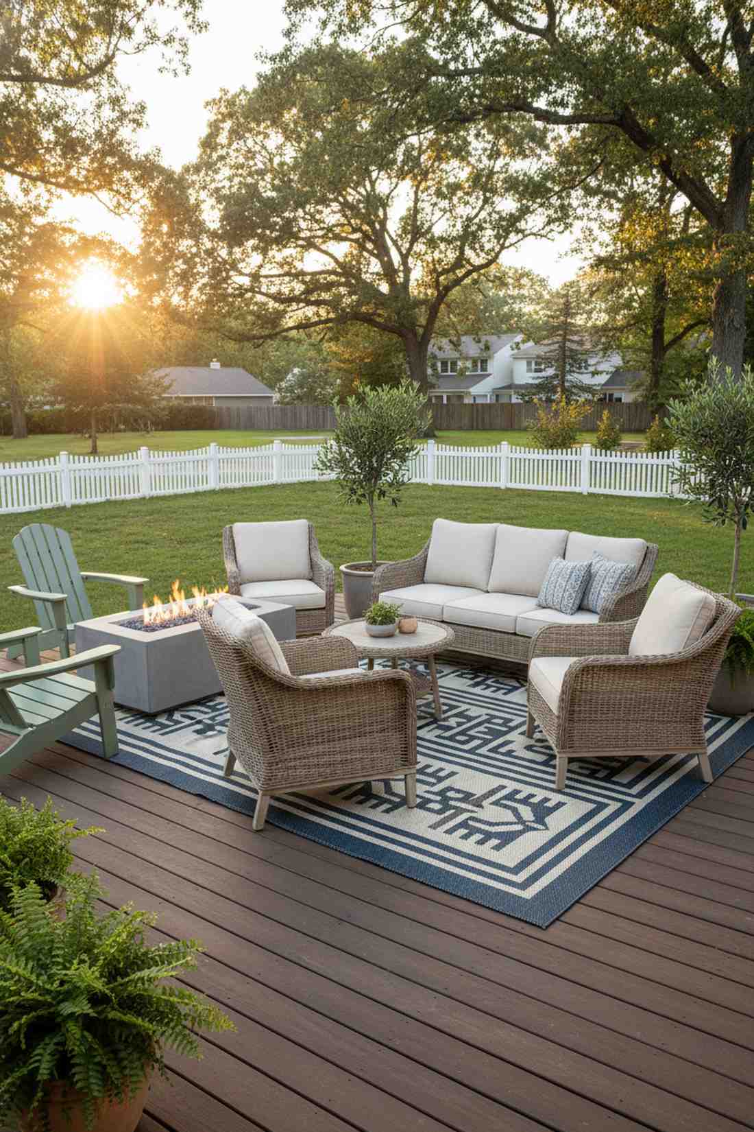 outdoor rug under seating