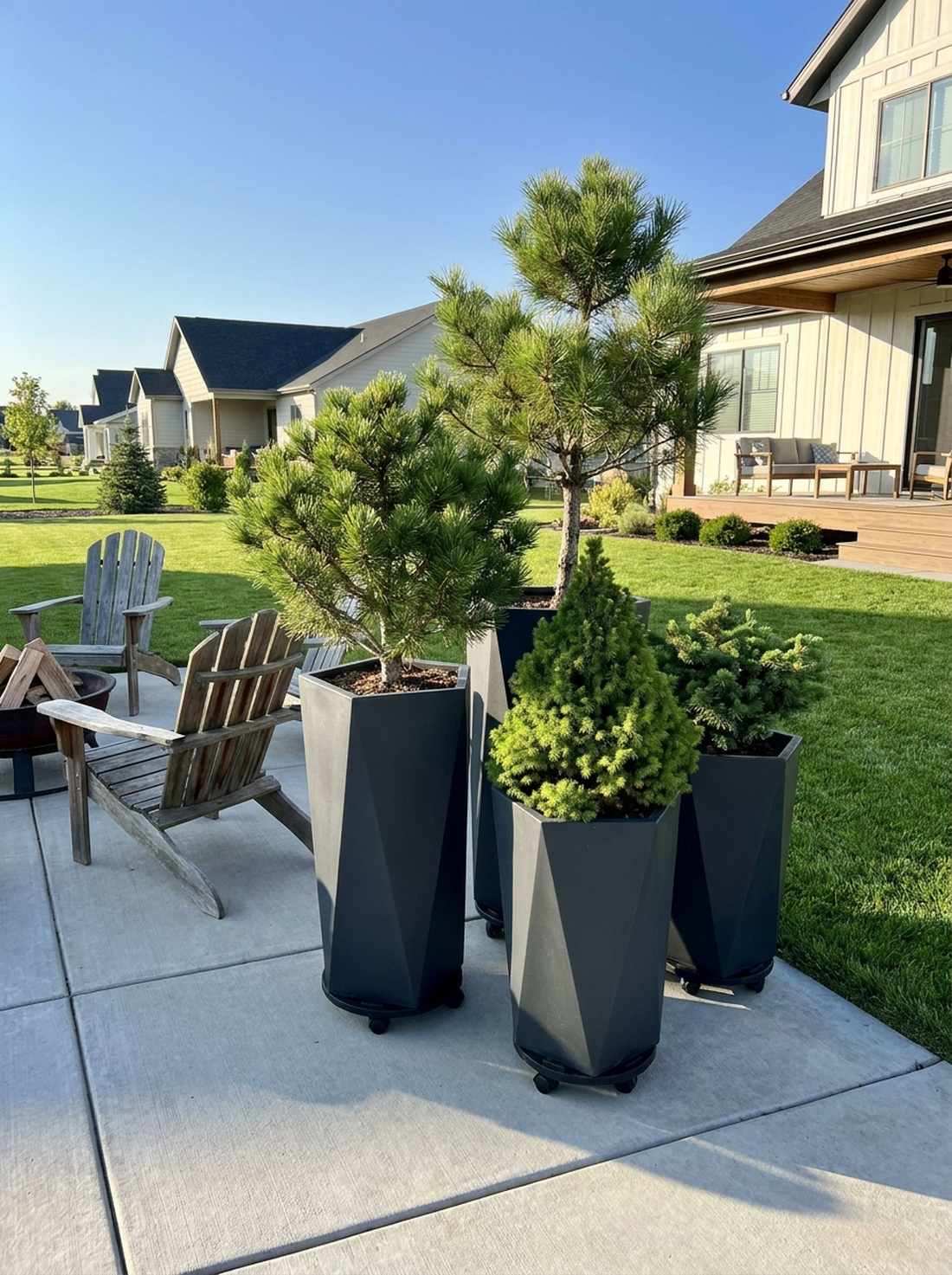 potted pine collection