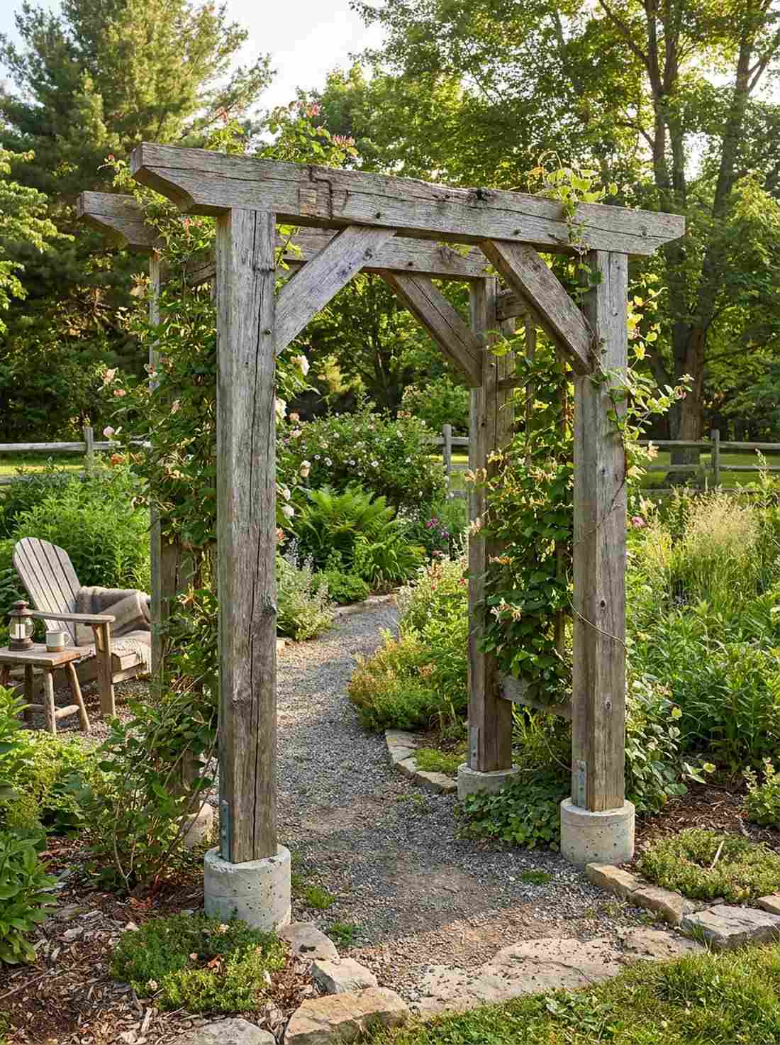 reclaimed wood structures