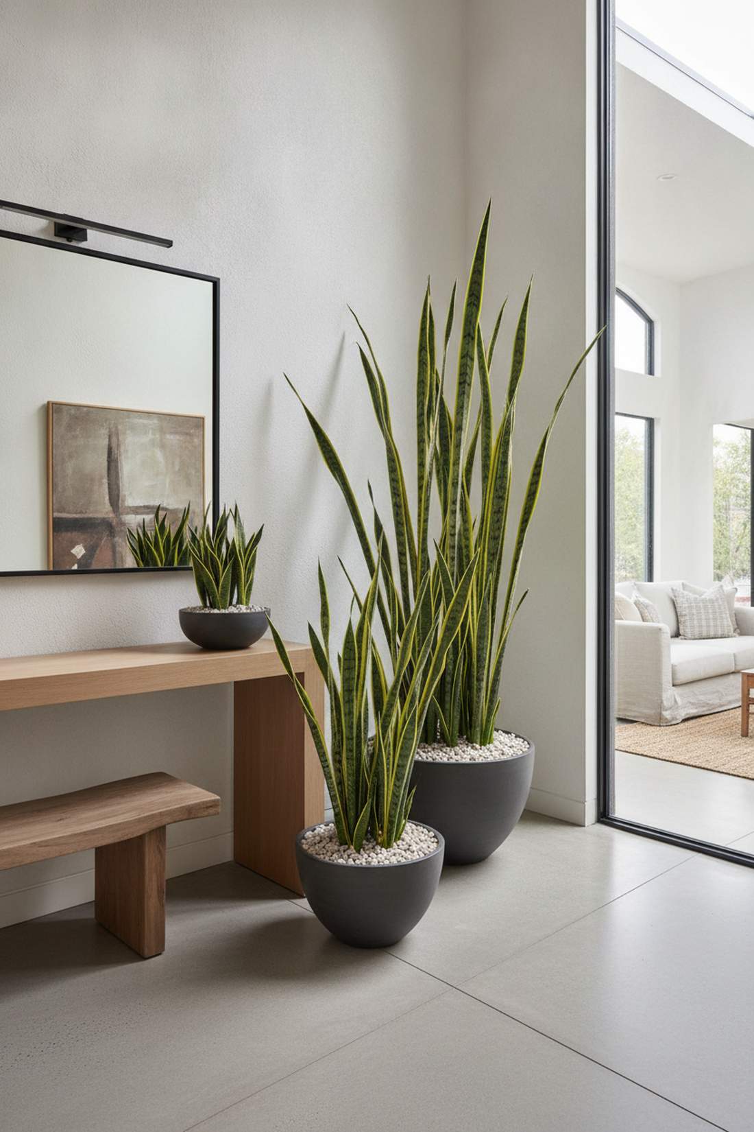 snake plant architectural grouping