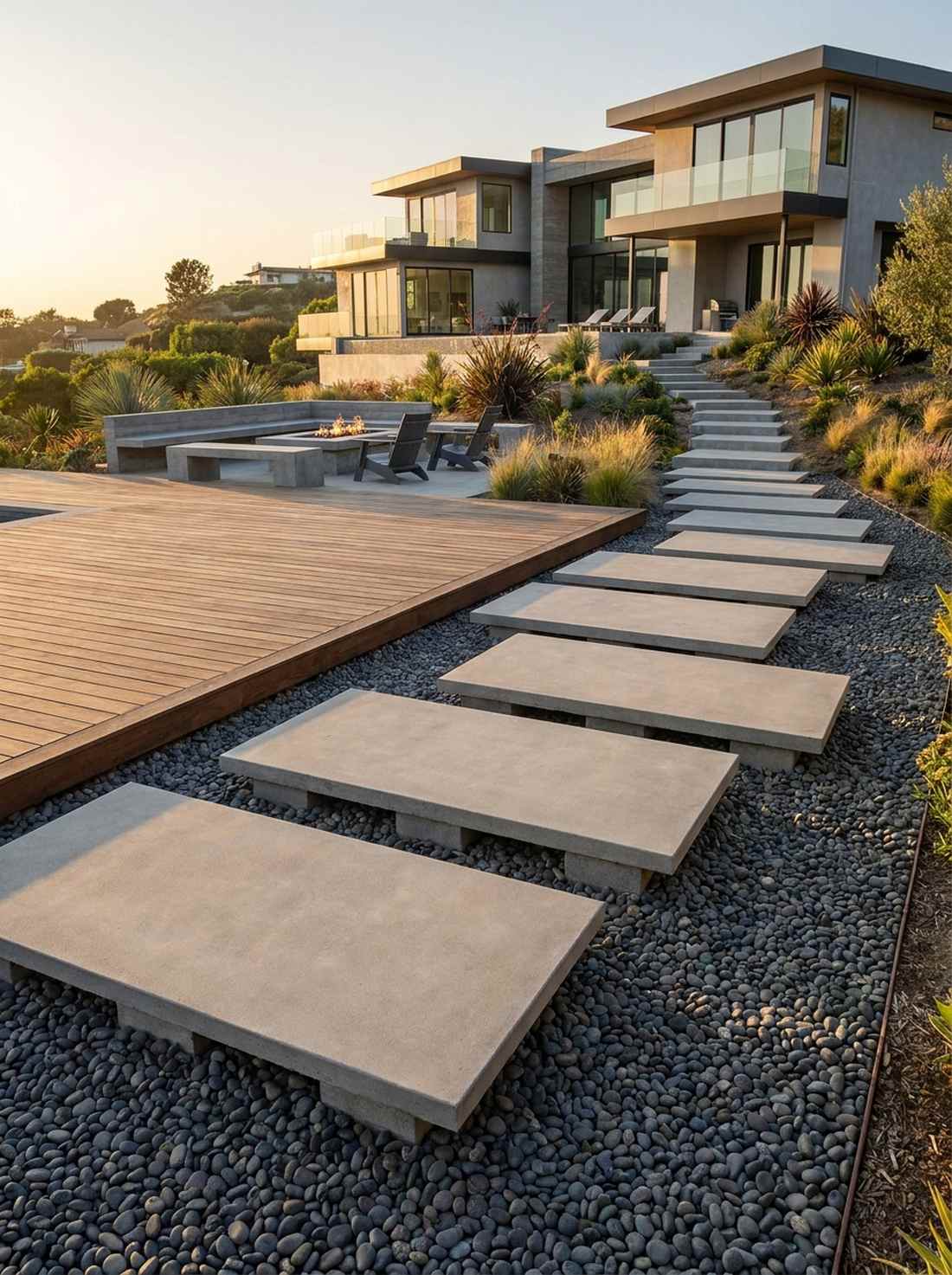 geometric concrete pavers