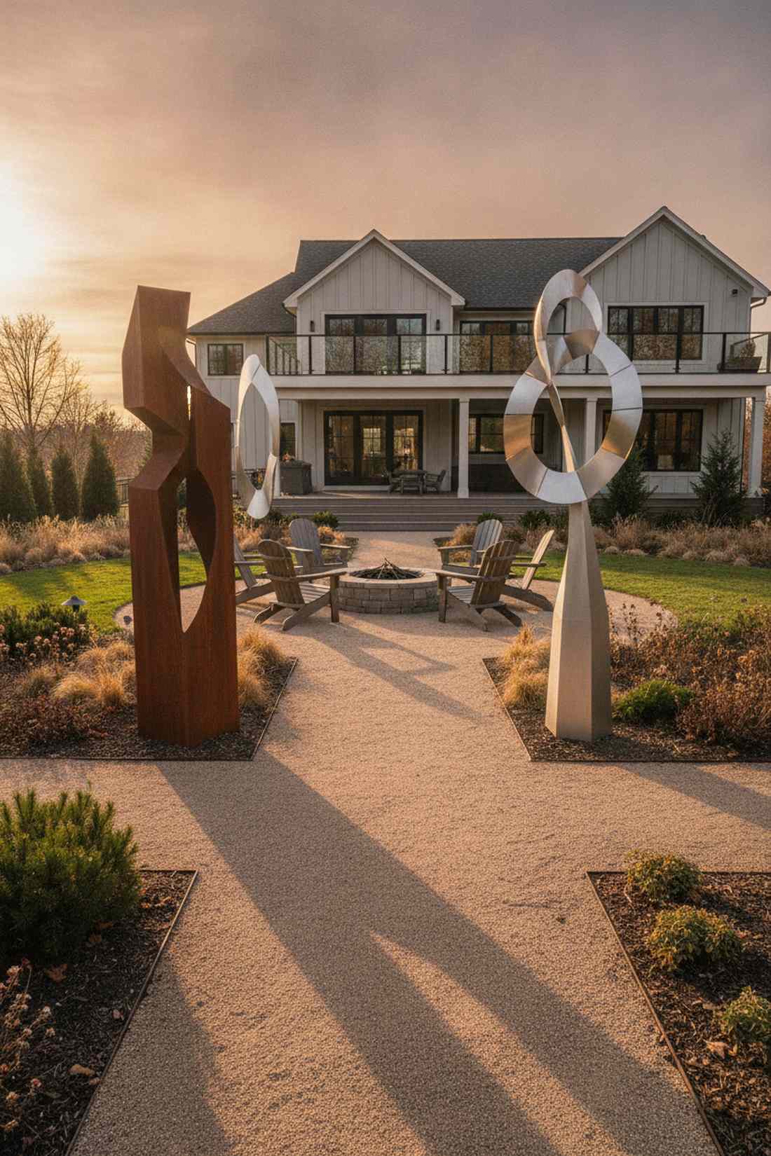 metal sculptural art pieces