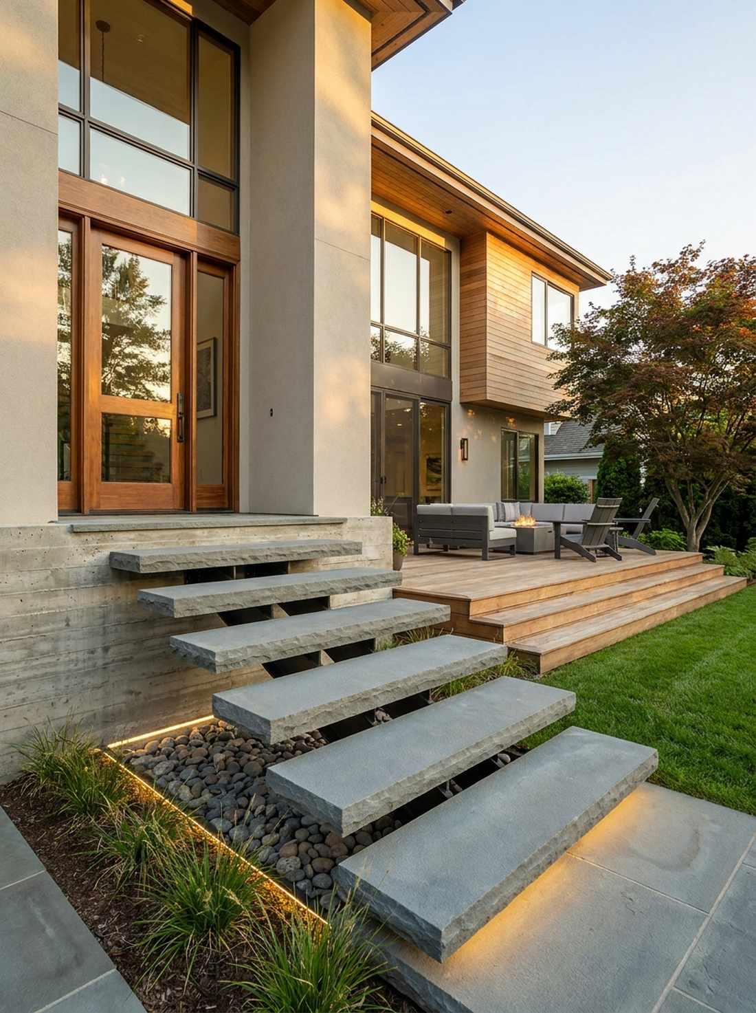 floating stone steps