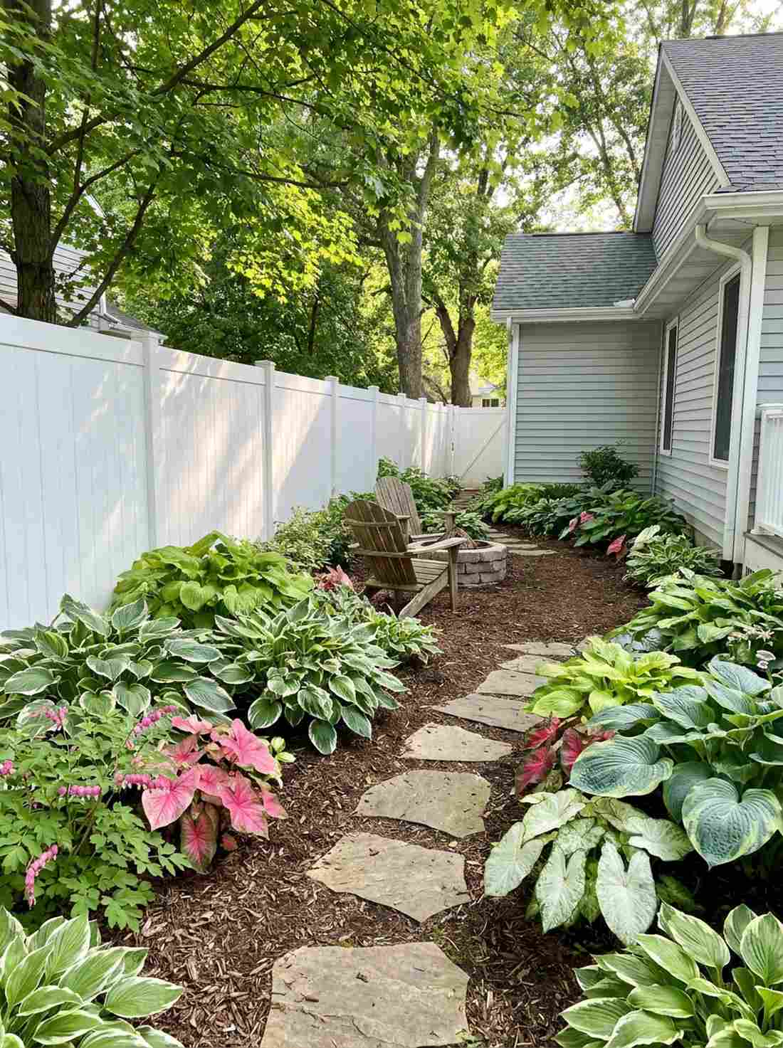 shade garden tropical retreat