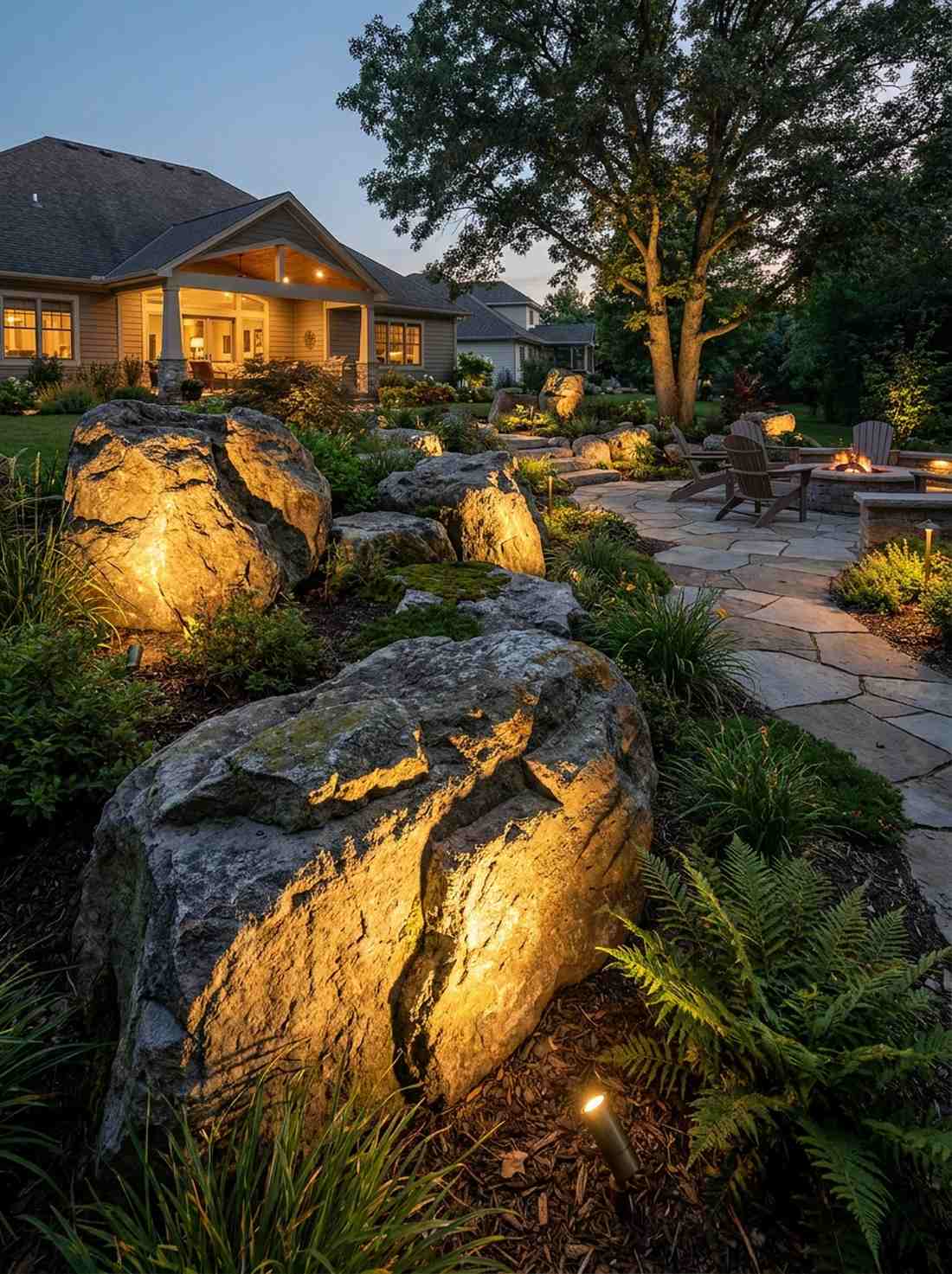 led uplighting stones