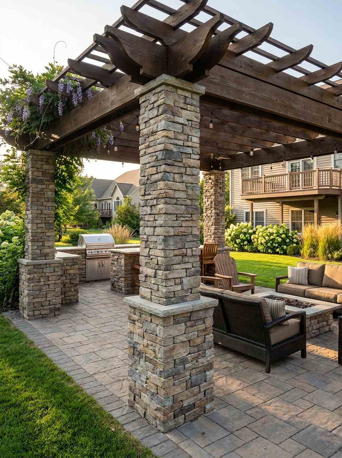 stone veneer columns