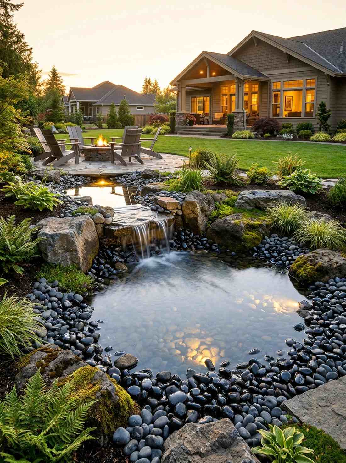 polished stone accents
