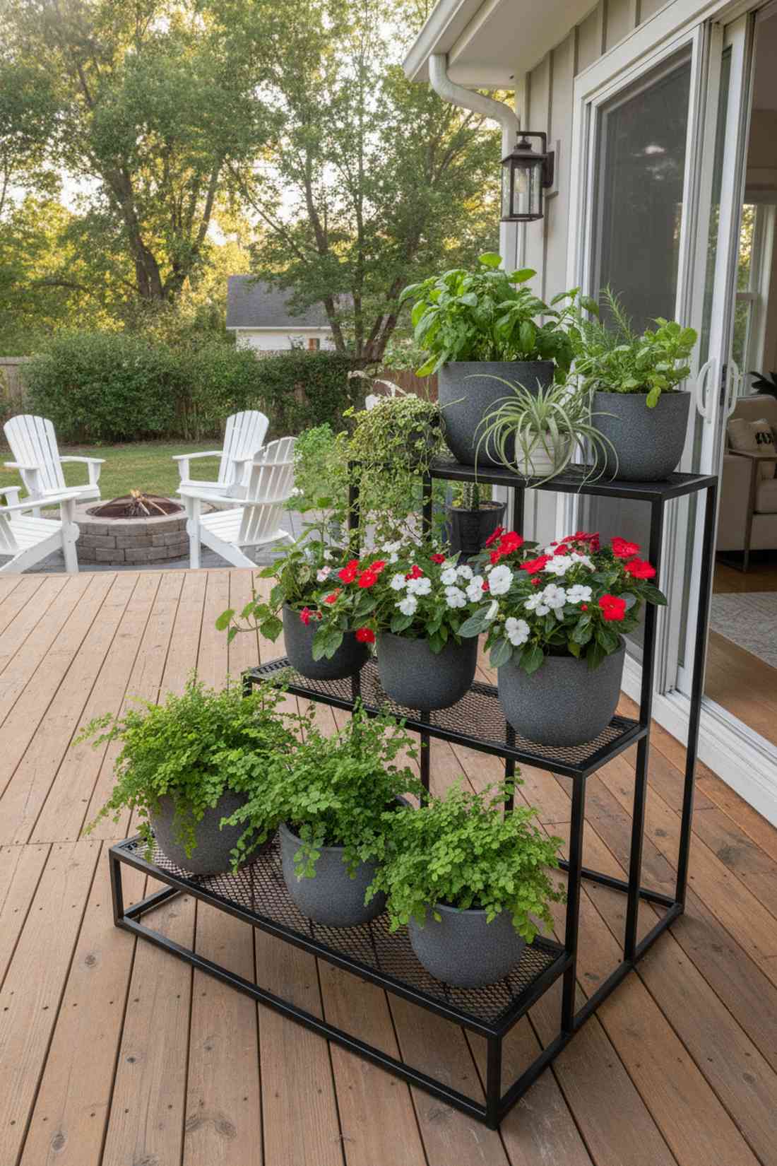 tiered pot displays