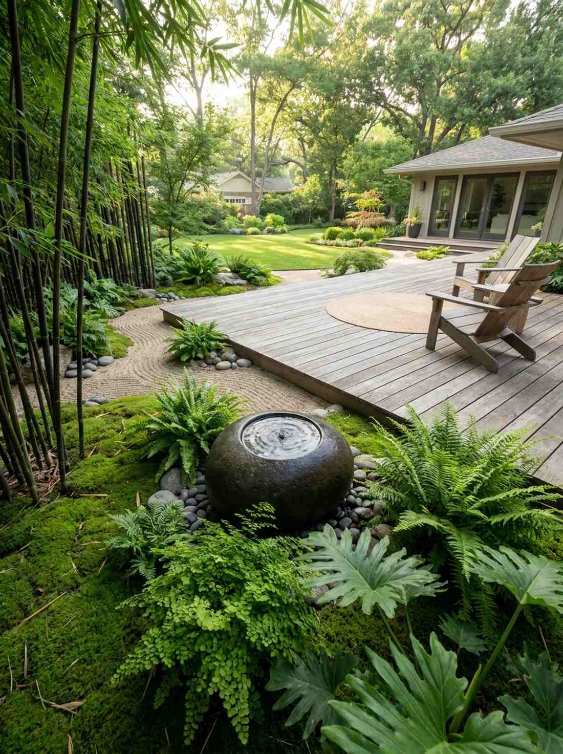 tropical meditation garden