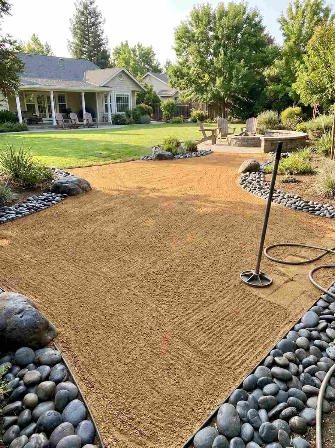 crushed granite base layer