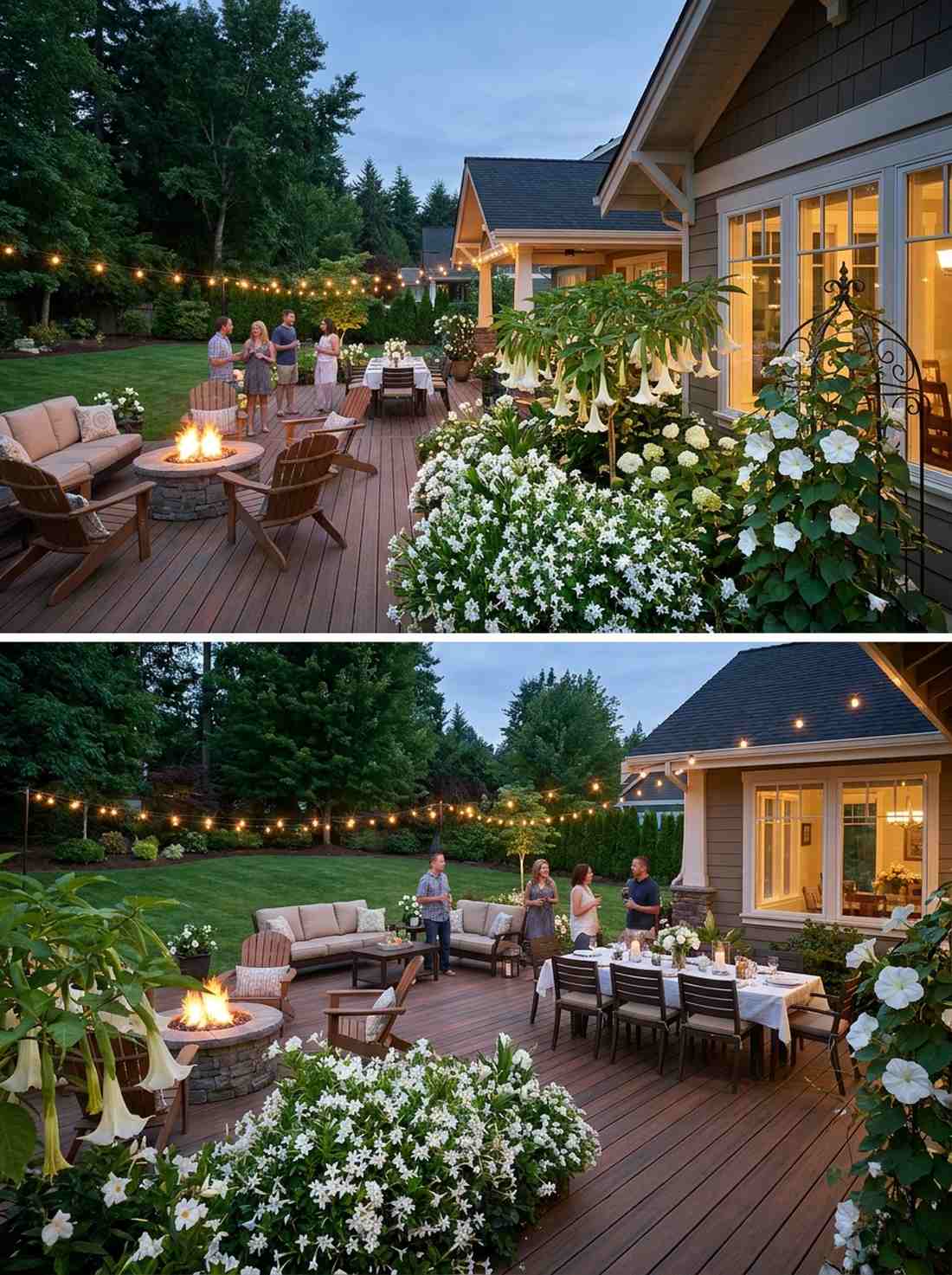 tropical night garden