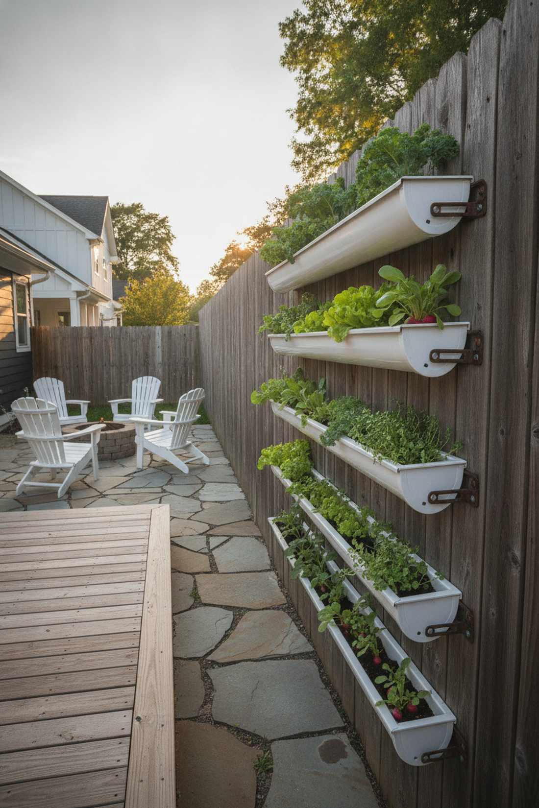 bamboo pocket planter column