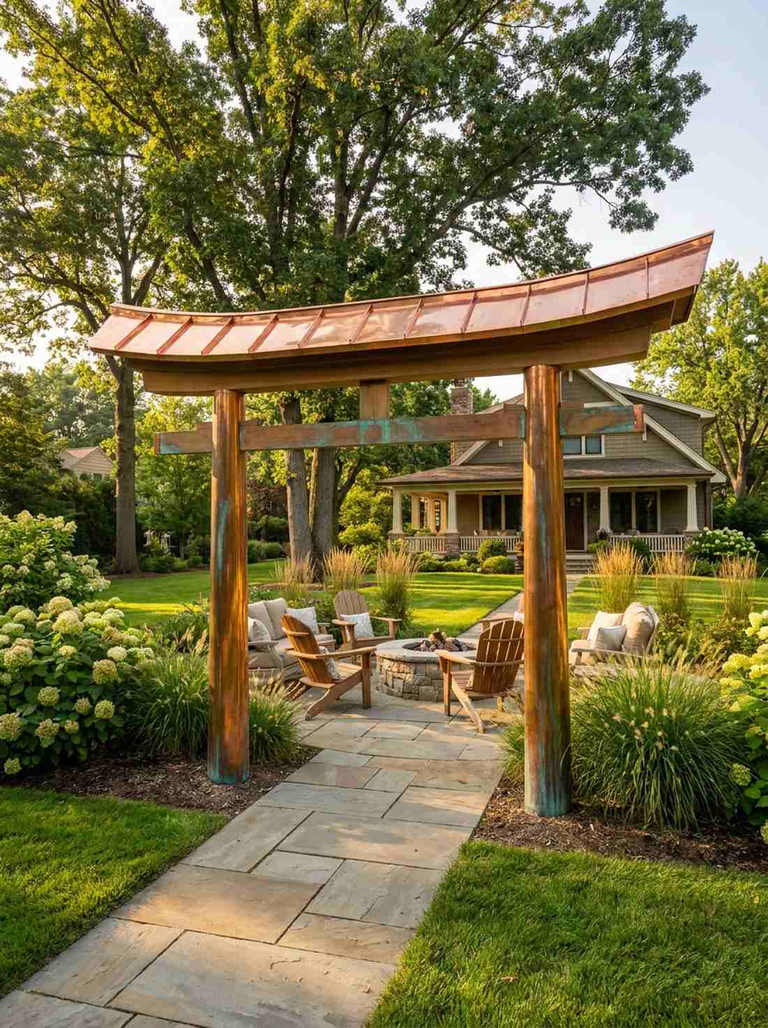copper roof torii