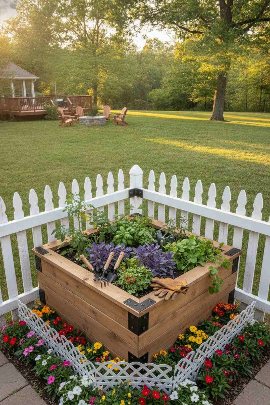 corner accent bed