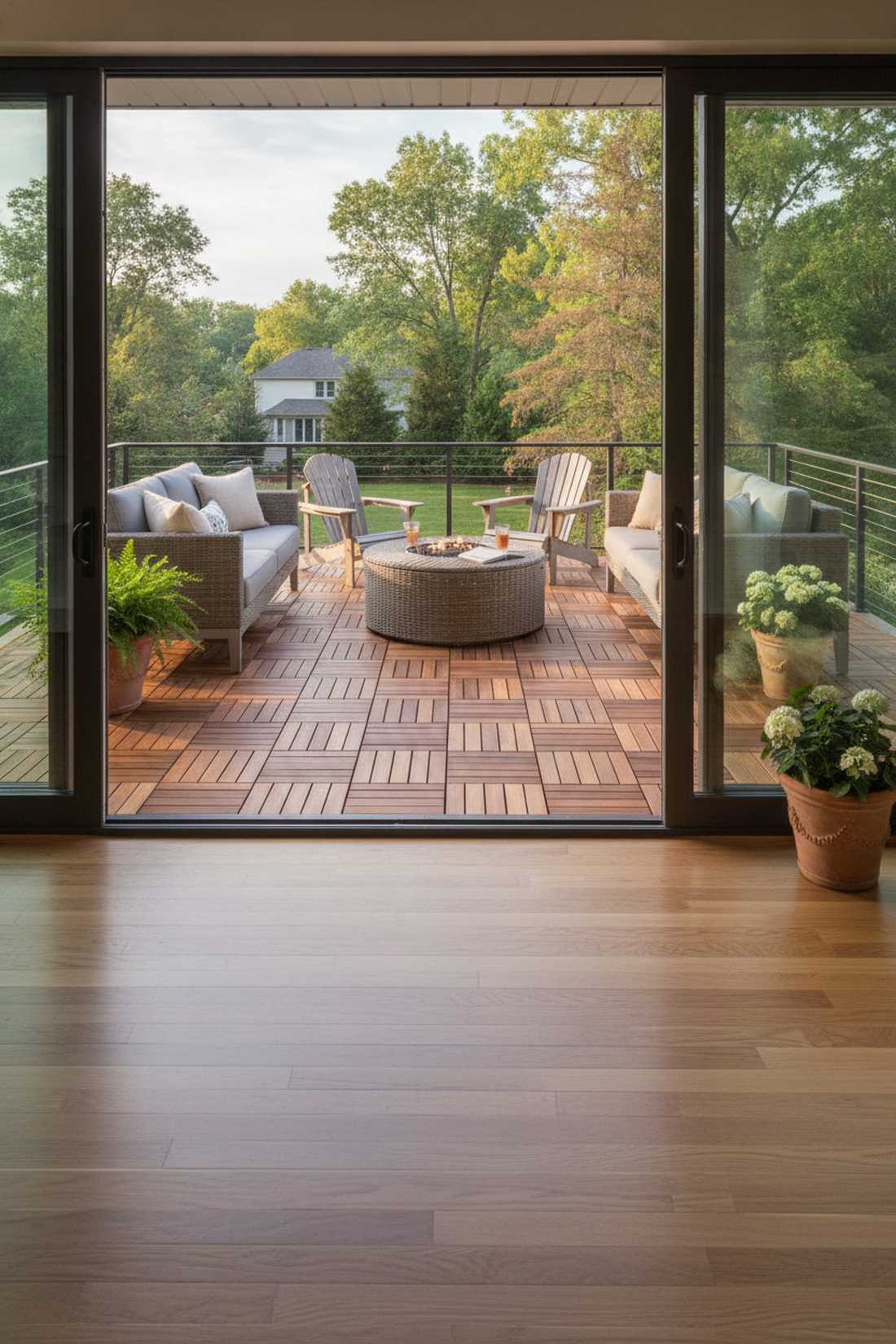 decking to hardwood transition