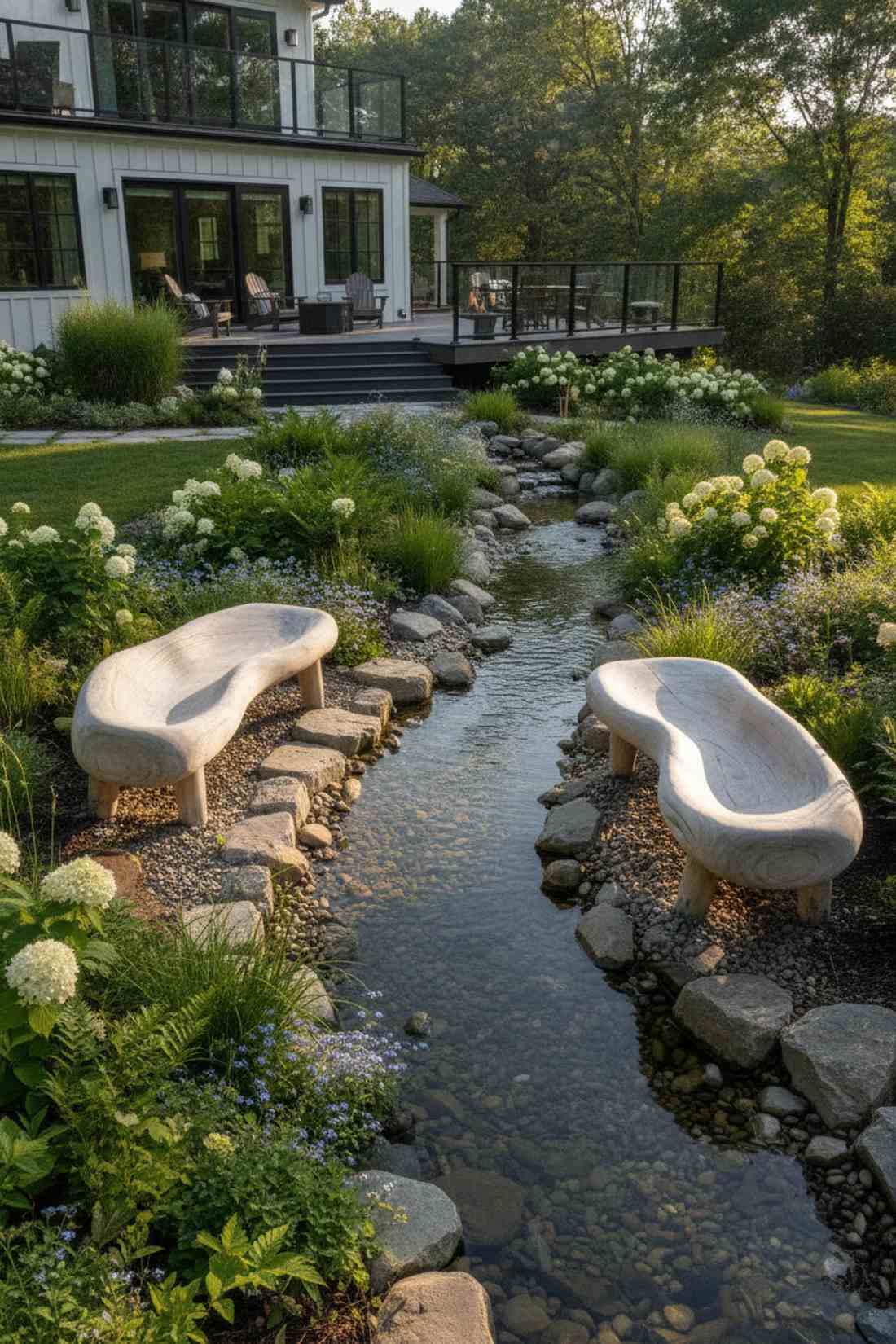 driftwood style benches