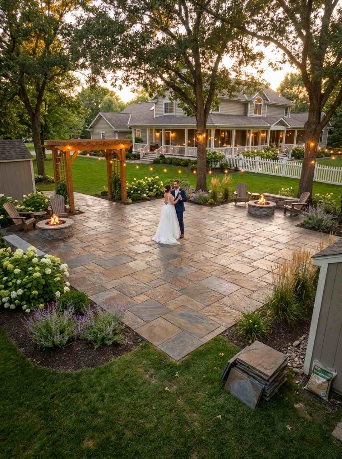 flagstone patio dance floor