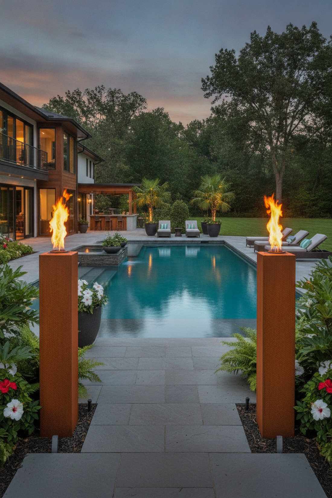 flame torch sculptures