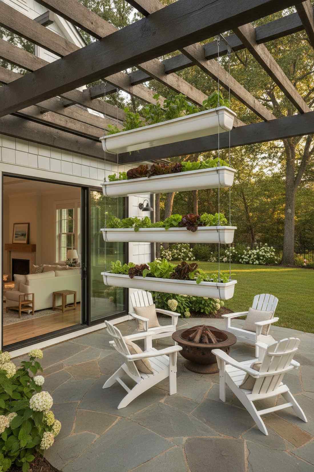 hanging gutter gardens
