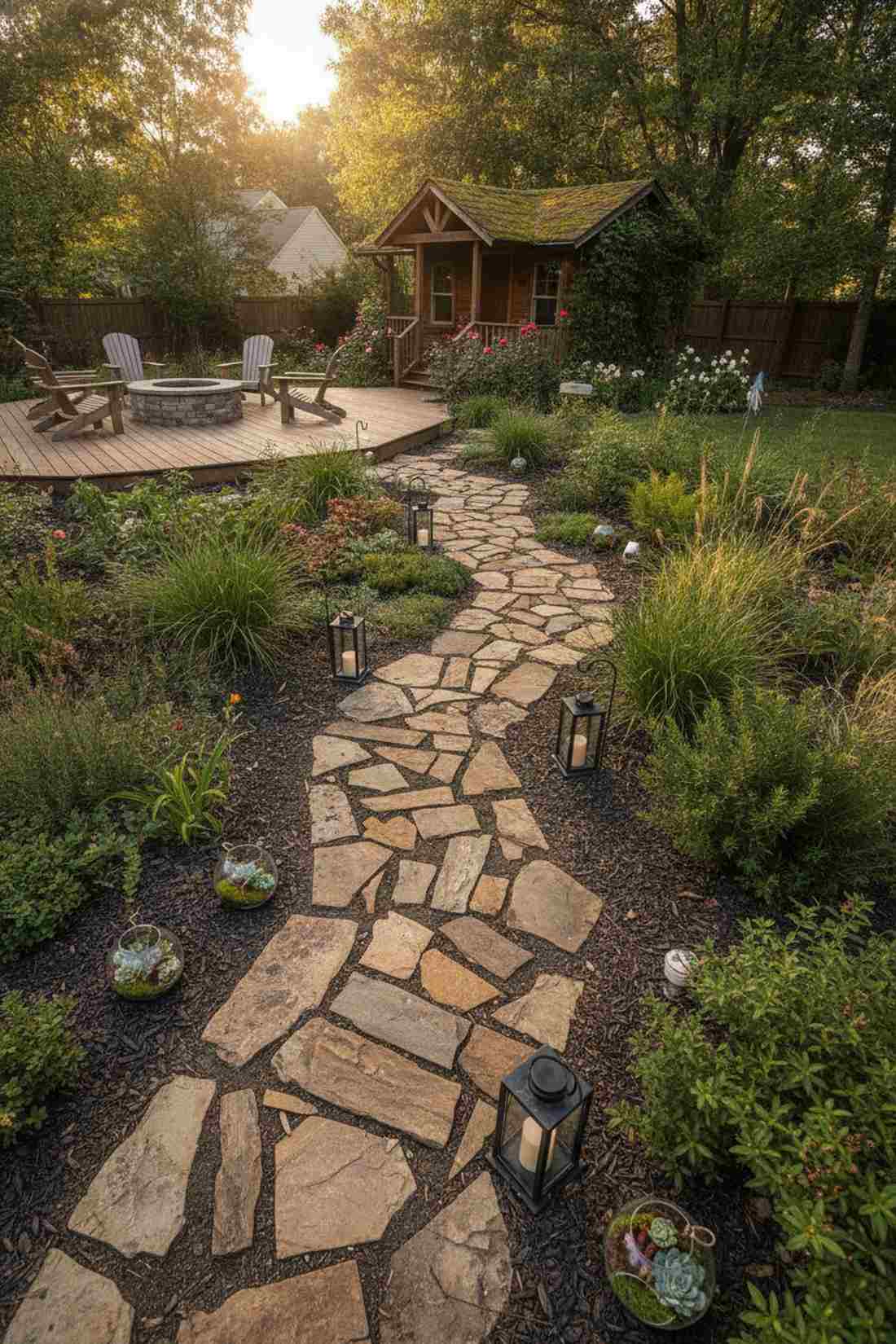 irregular natural stone path