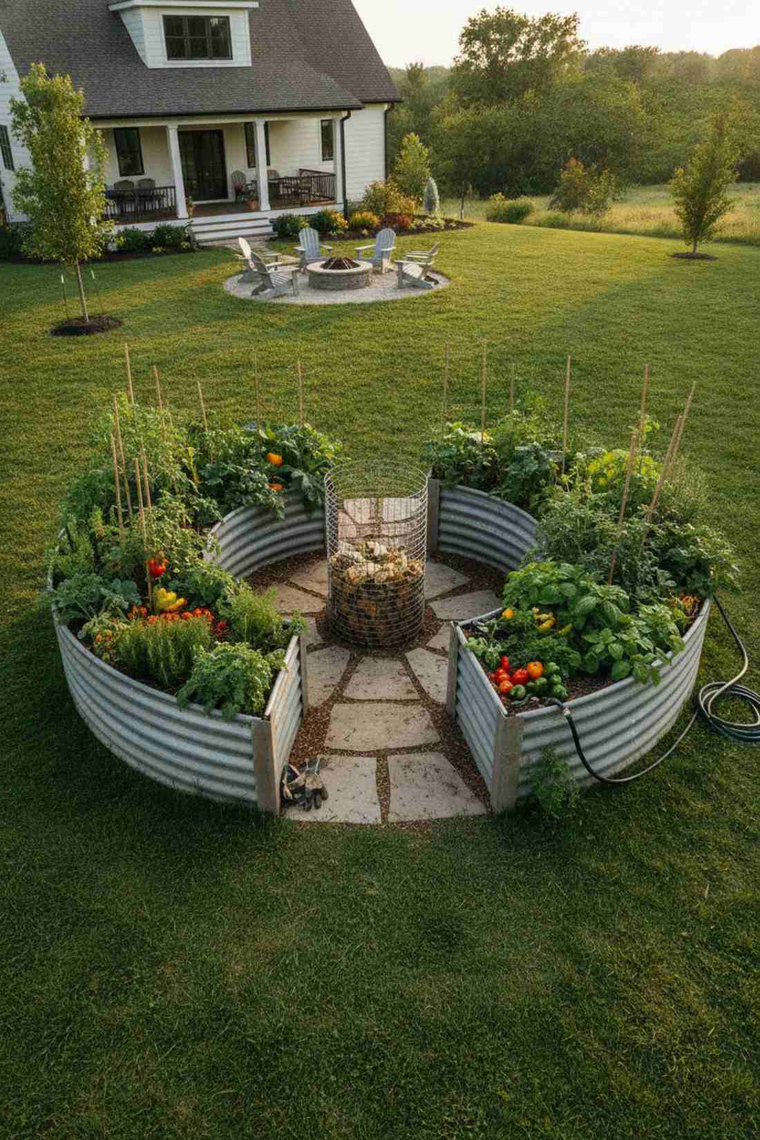 keyhole style compact veggie bed