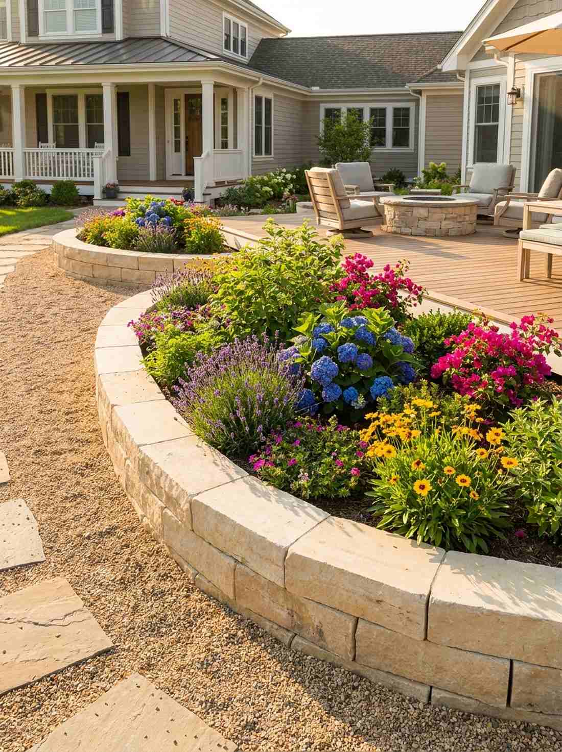 limestone block edging