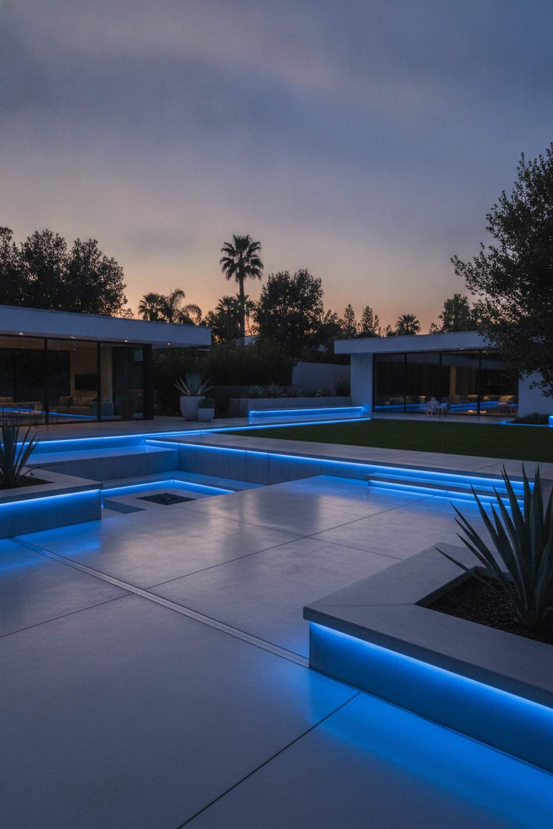 linear pathway strip lighting