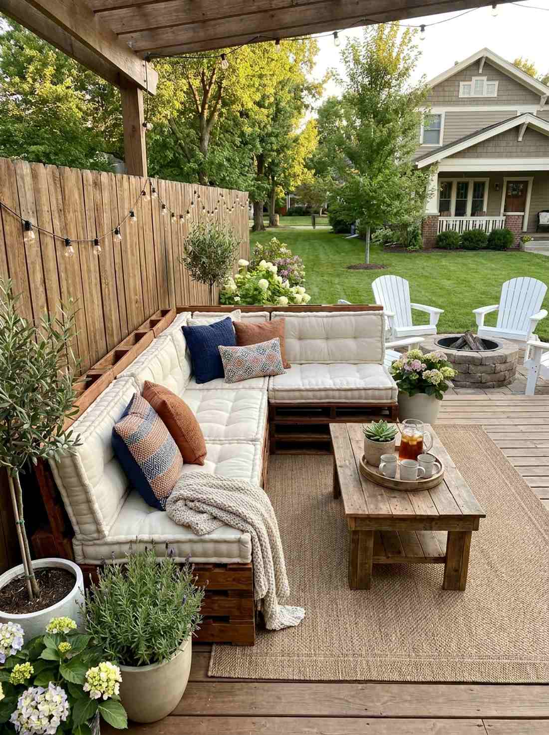 pallet sofa with cushions