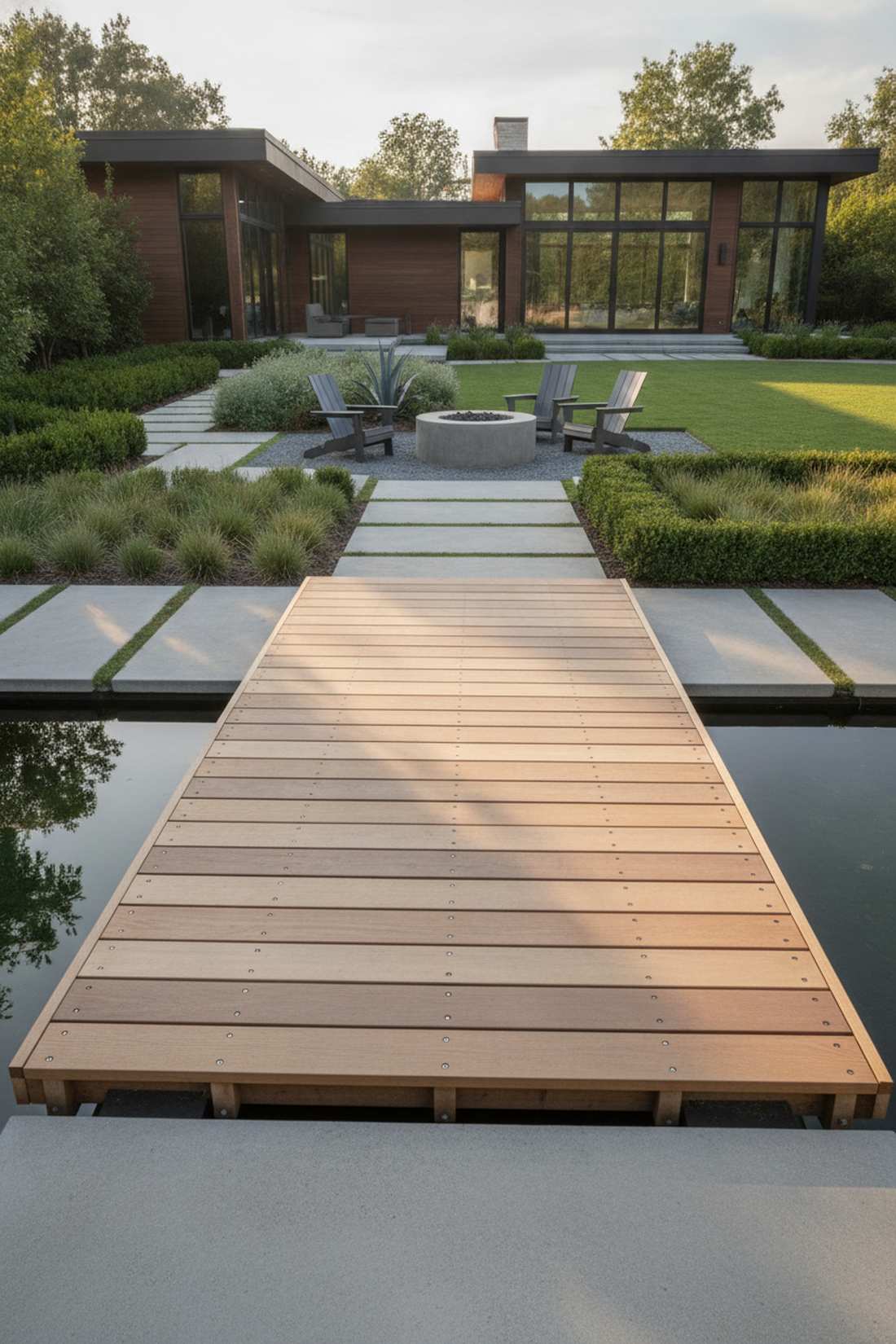parallel plank deck style bridge