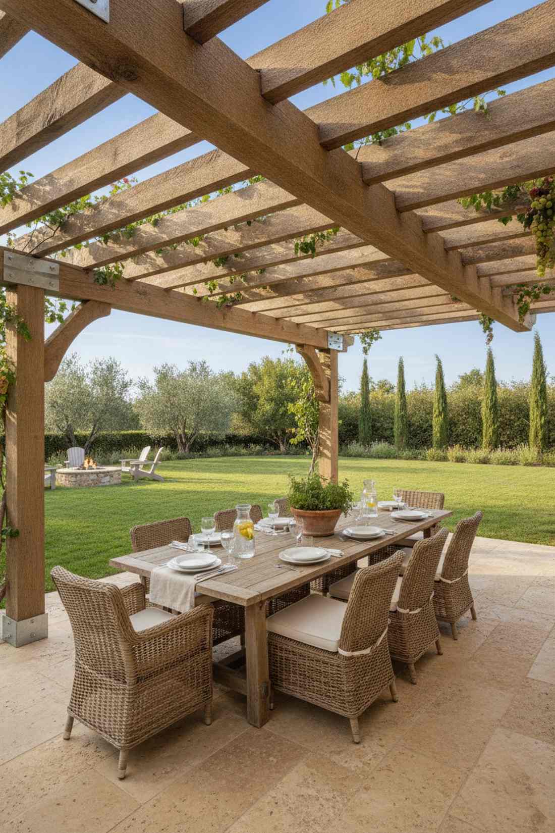 pergola style overhead trellis