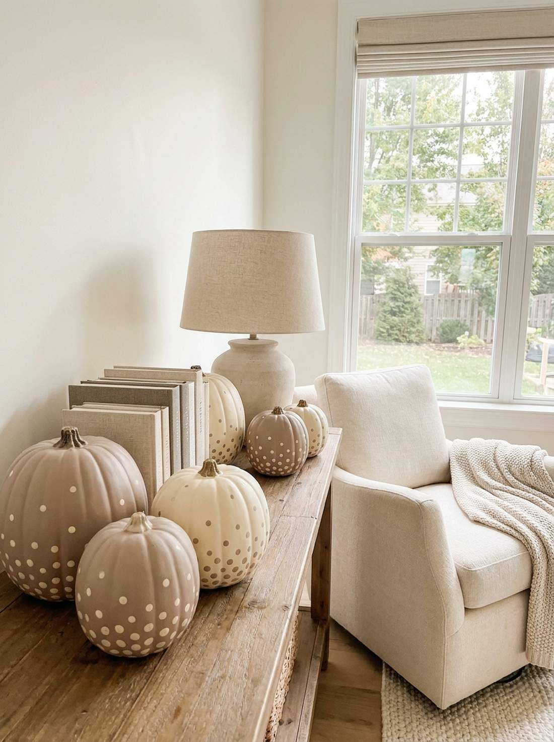 polka dot neutral pumpkins
