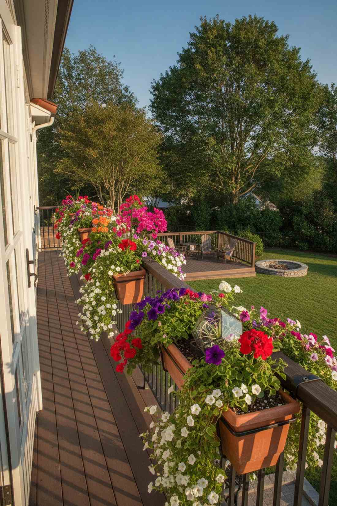 railing mounted planter boxes