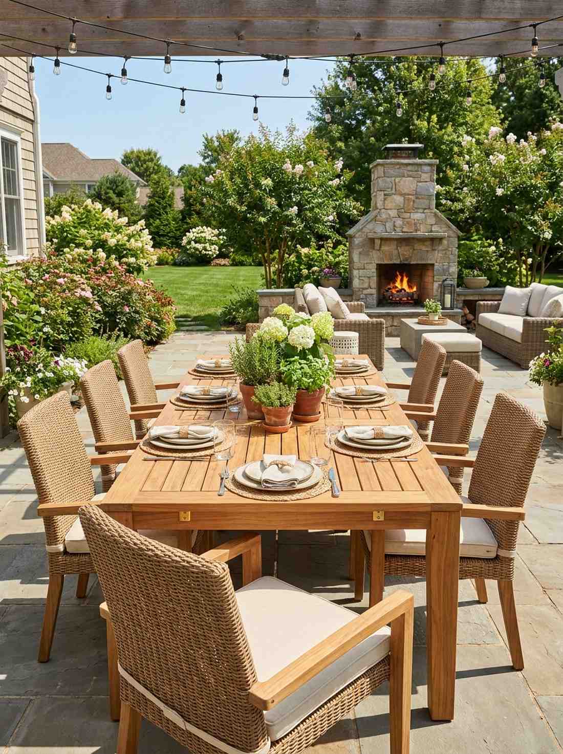 rectangular teak dining table