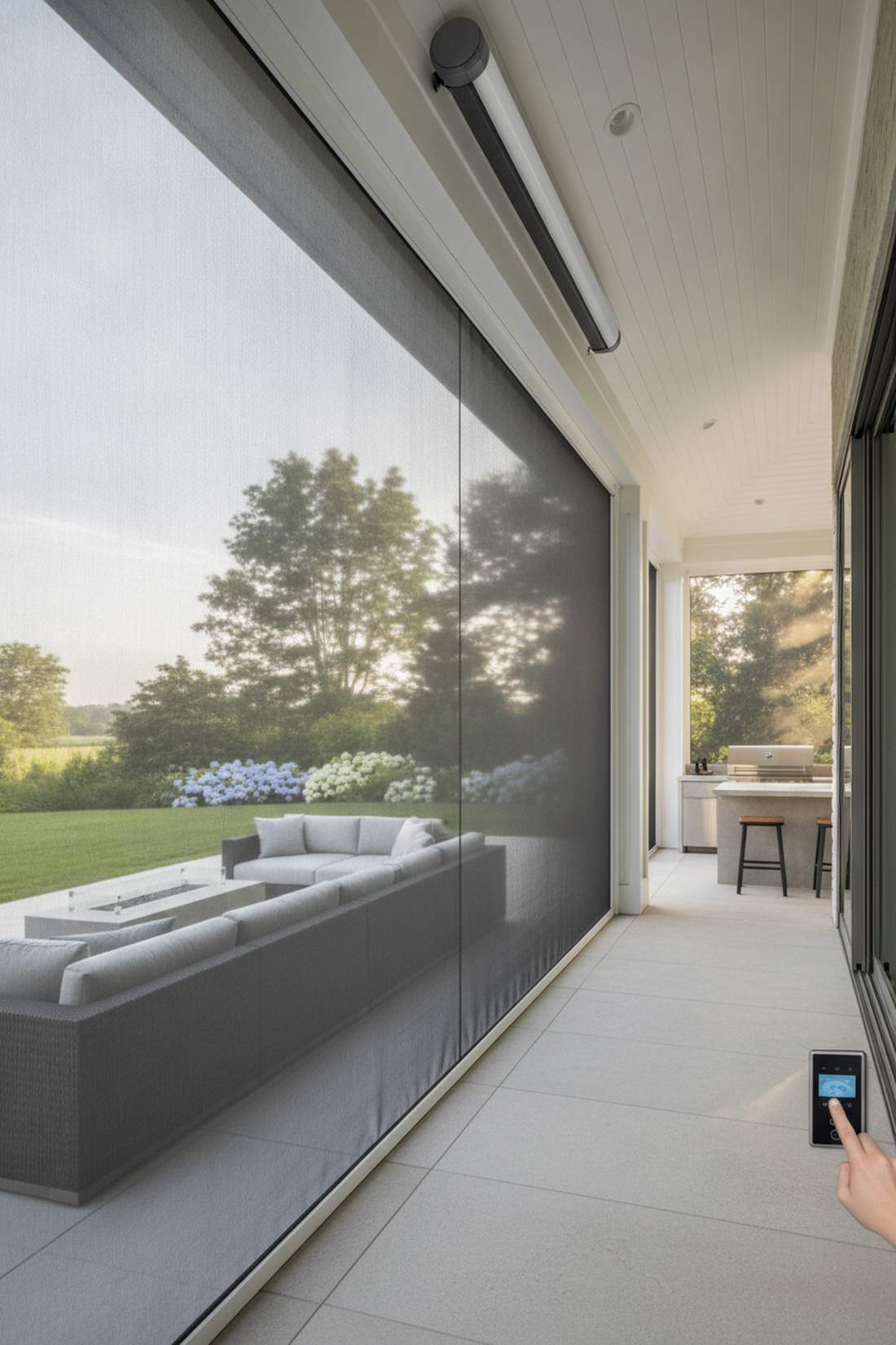 retractable motorized screen system