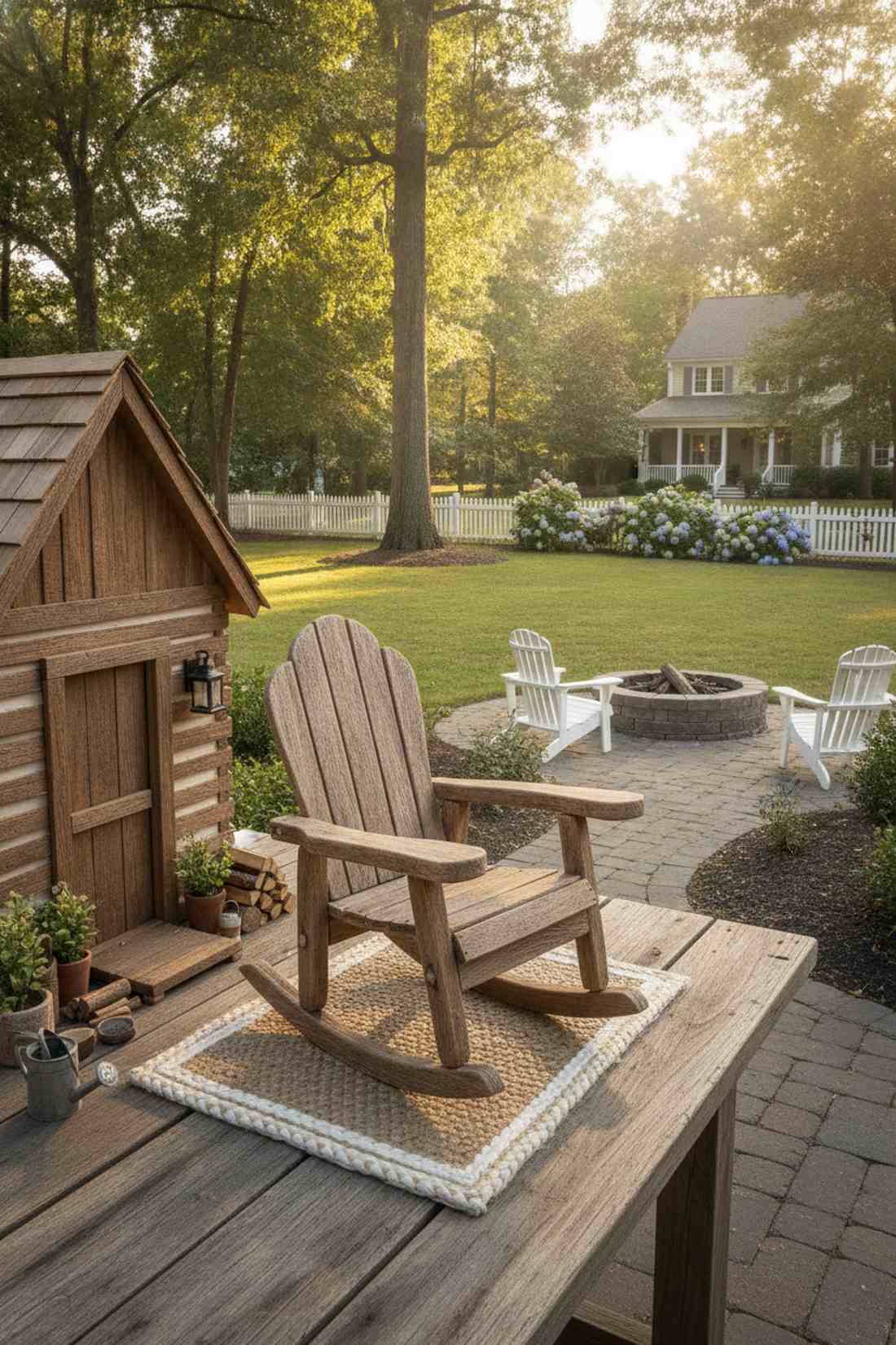 rocking chair with wide armrests