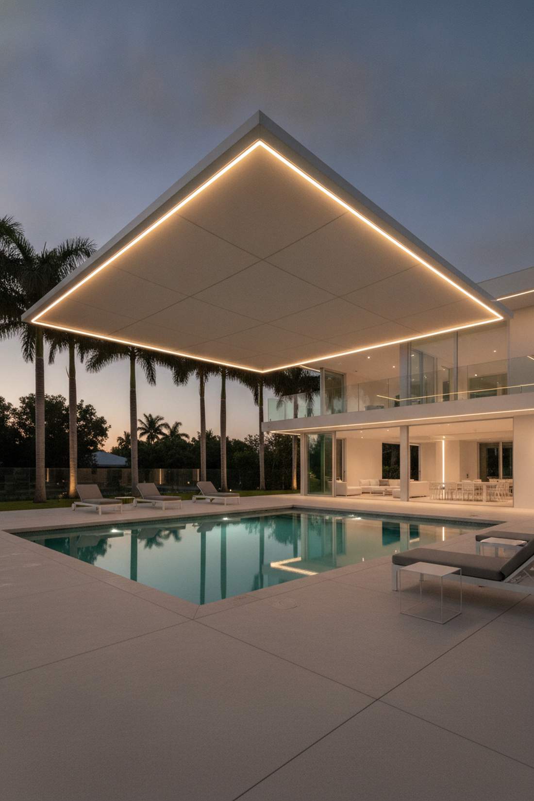 shade sail integrated led strips