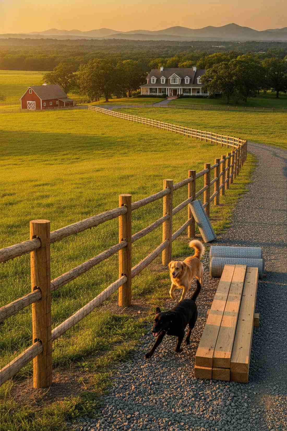 split rail rustic fence