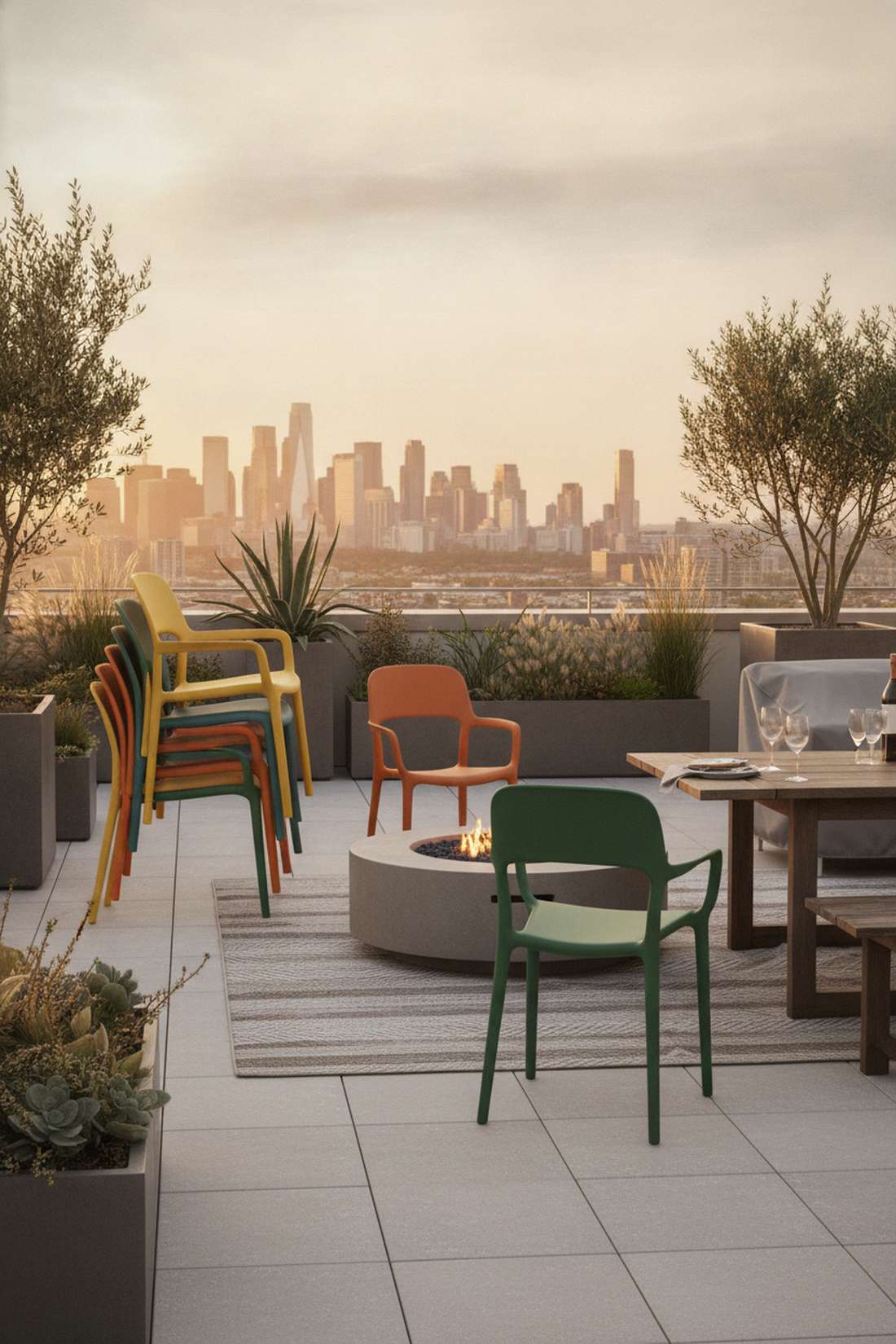 stackable resin chairs