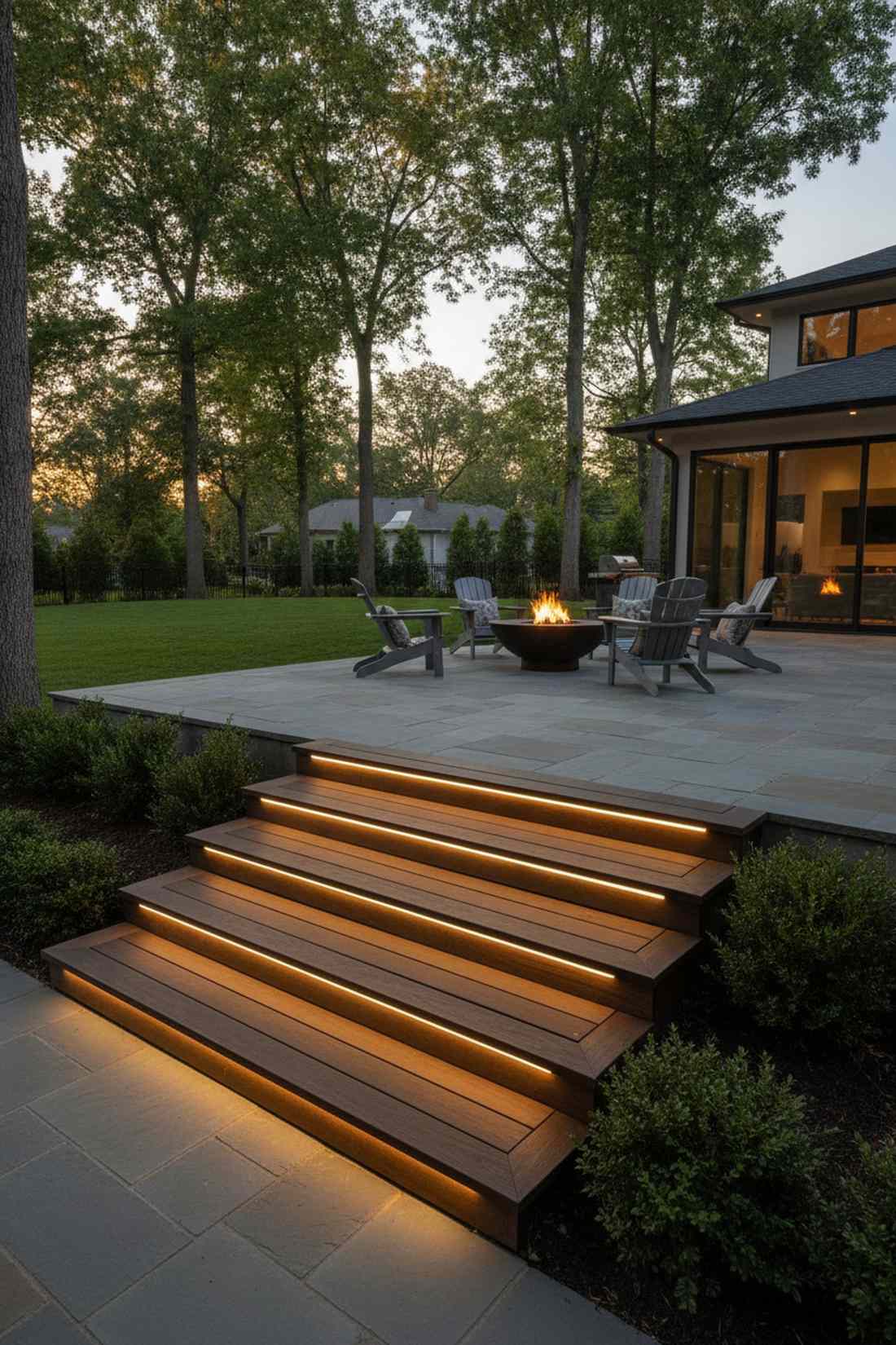 stair tread integrated strips