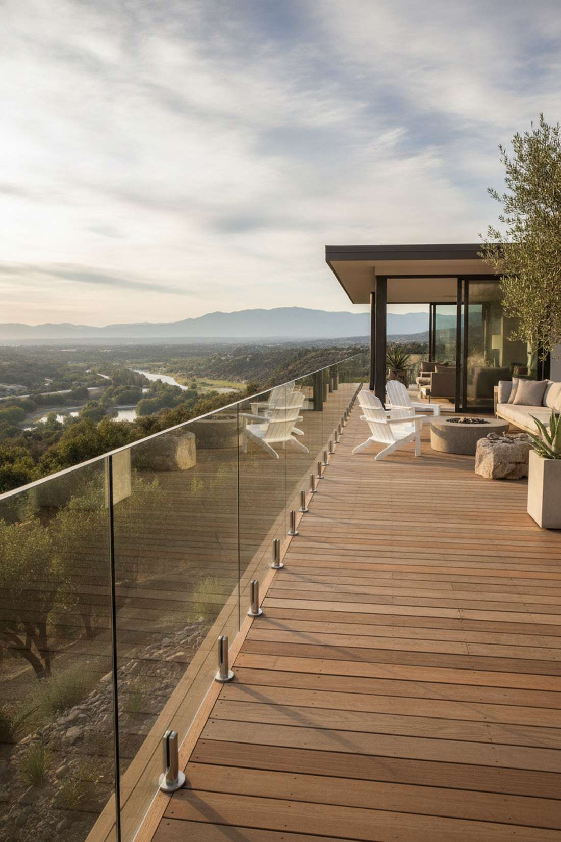 steel frame glass railing system