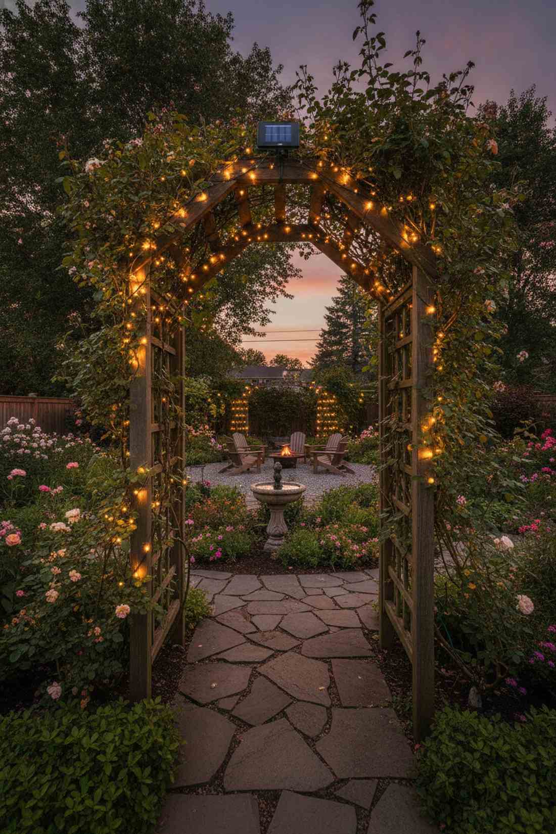 trellis archway accents
