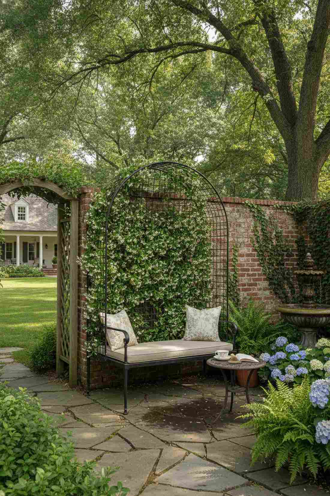 trellis back loveseat