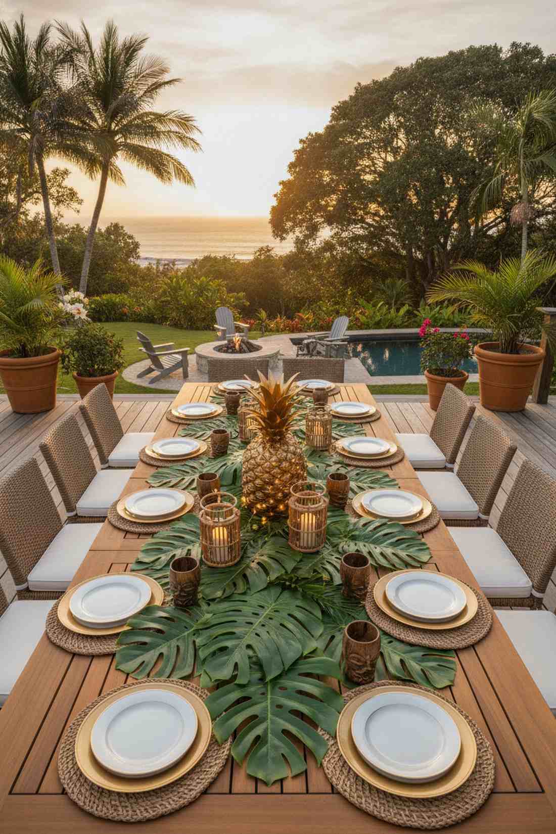 tropical paradise setting