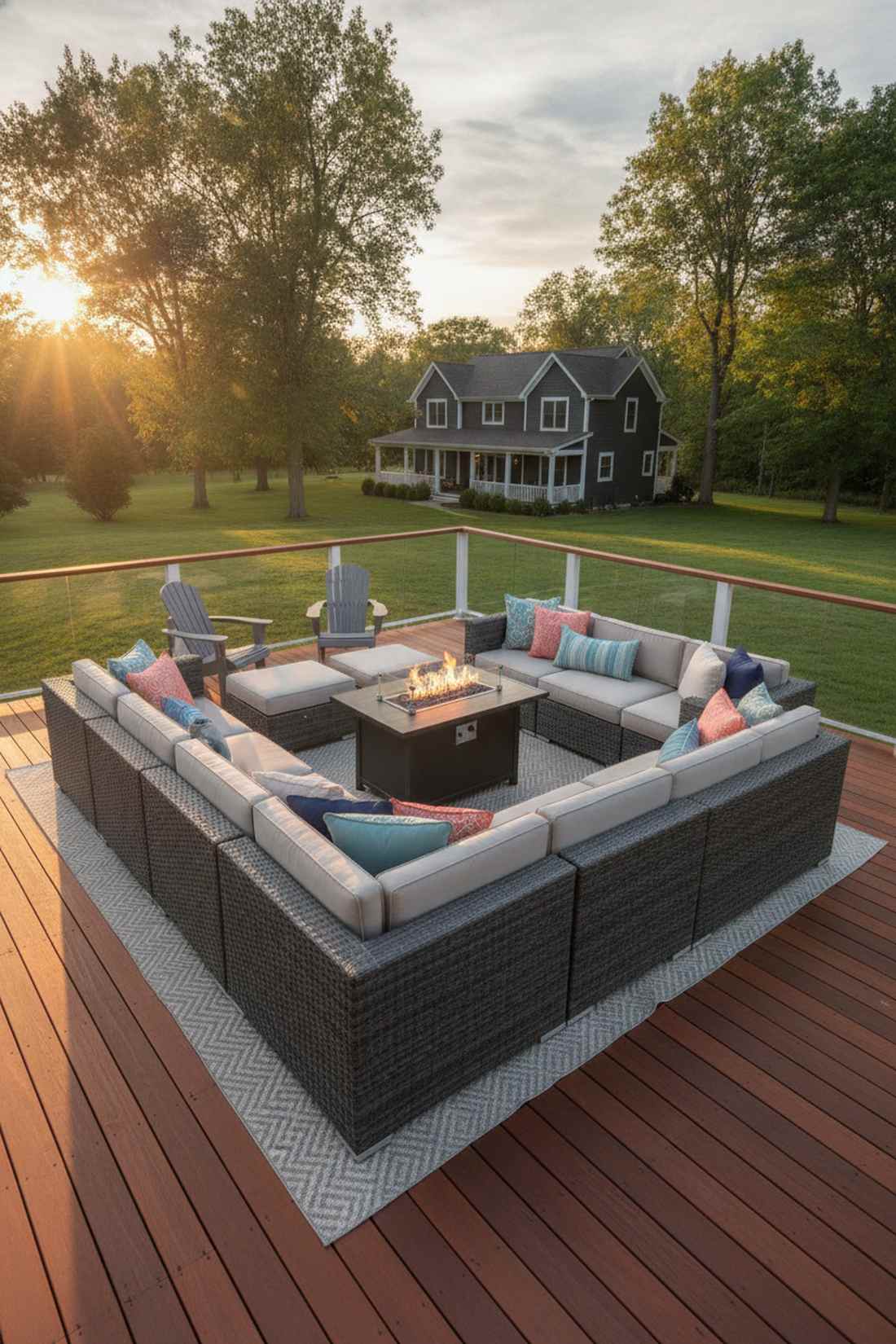 u shape conversation pit