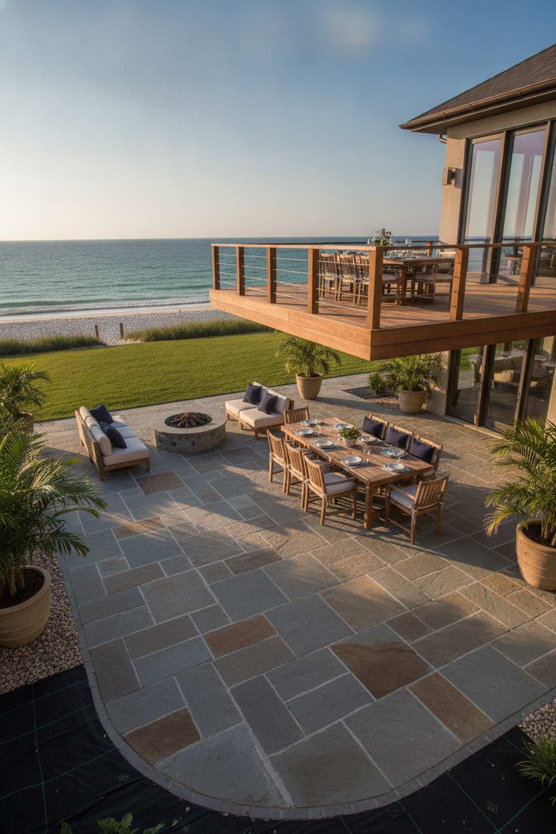 upper dining lower patio combination