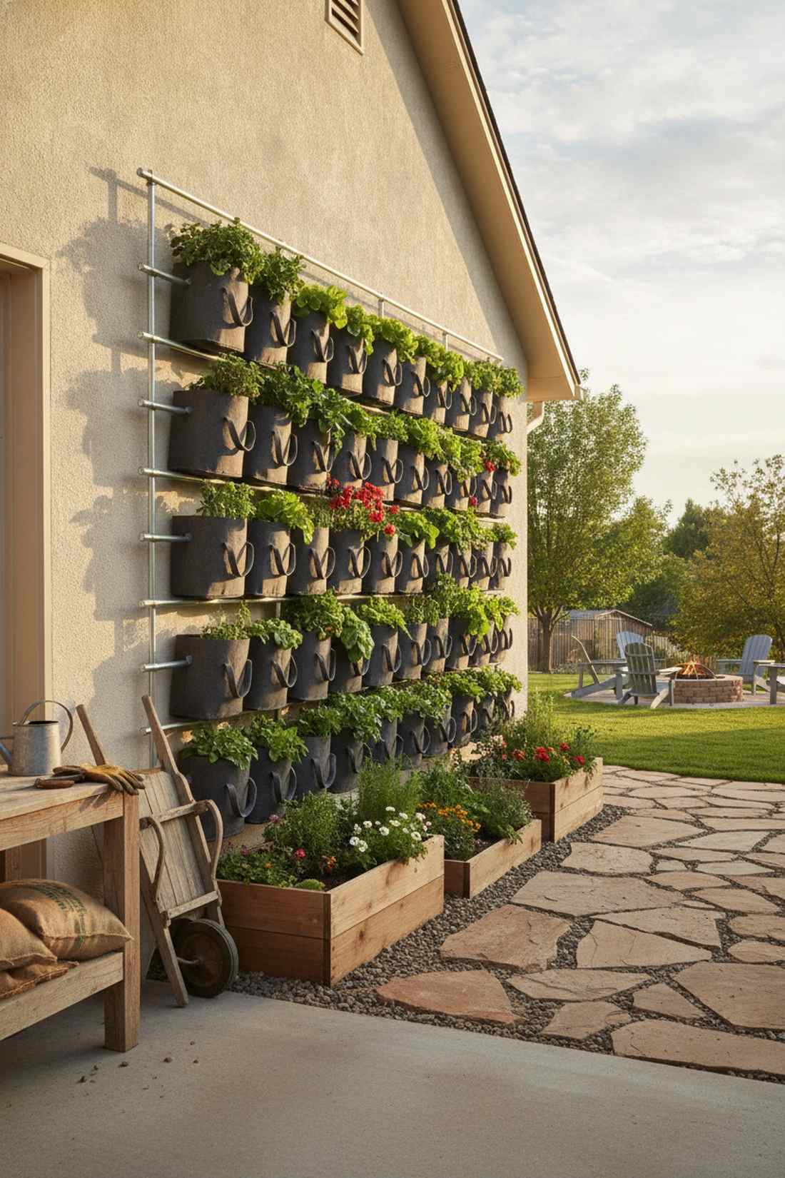 vertical pallet garden
