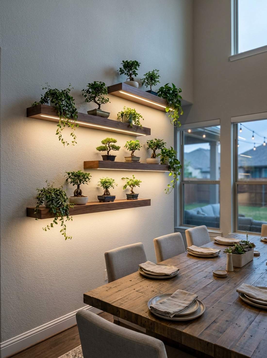 wall mounted cascade shelving