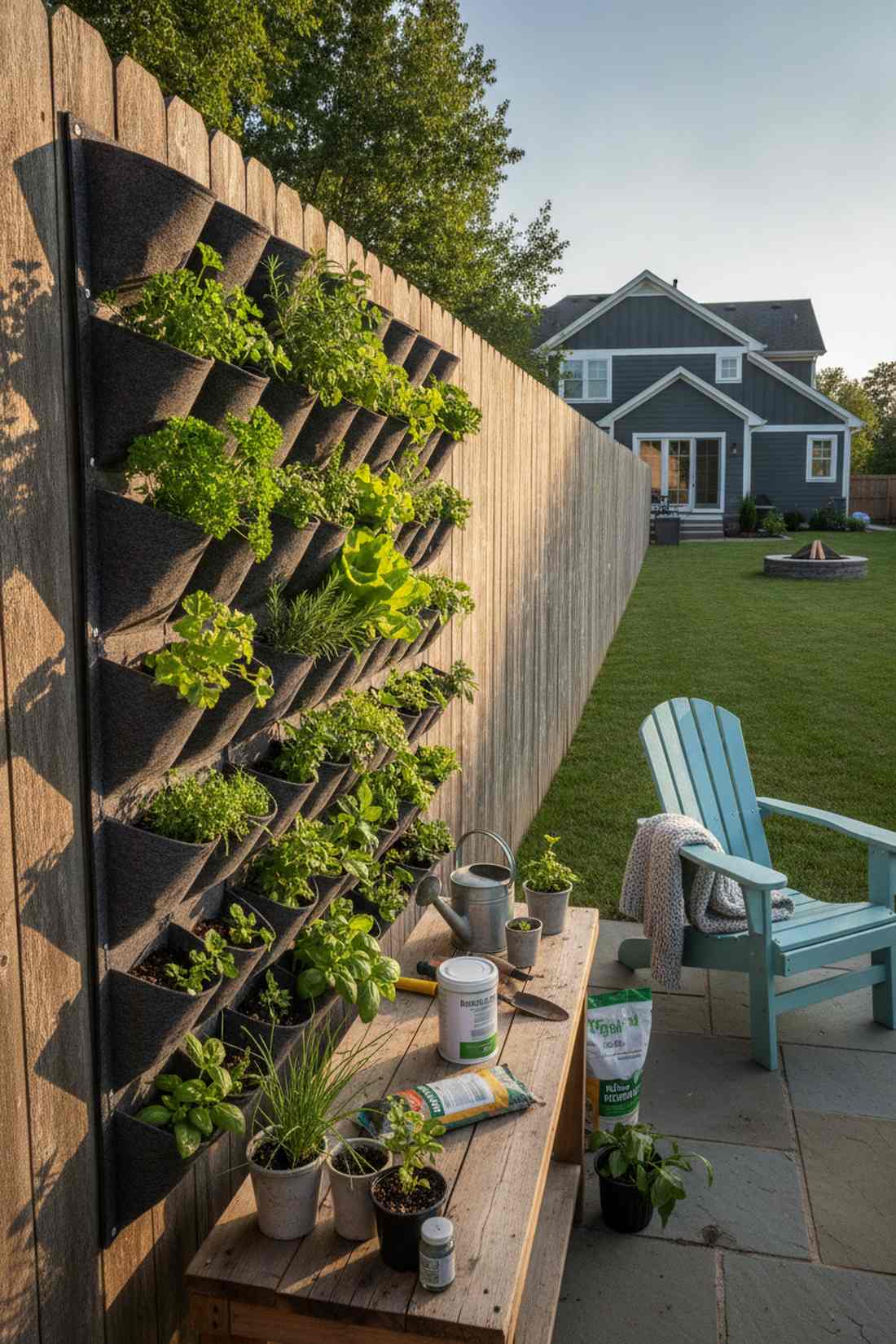 wall mounted pocket planters